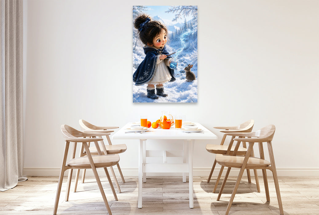 Premium Textil-Leinwand Das Blau des Winters