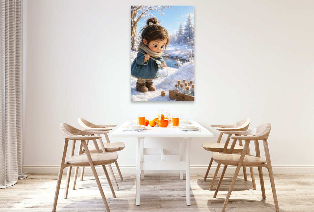 Premium Textil-Leinwand Die Farbe des Frostes