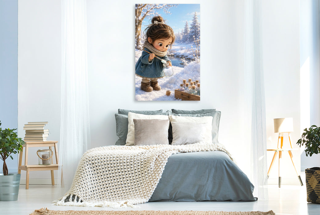 Premium Textil-Leinwand Die Farbe des Frostes