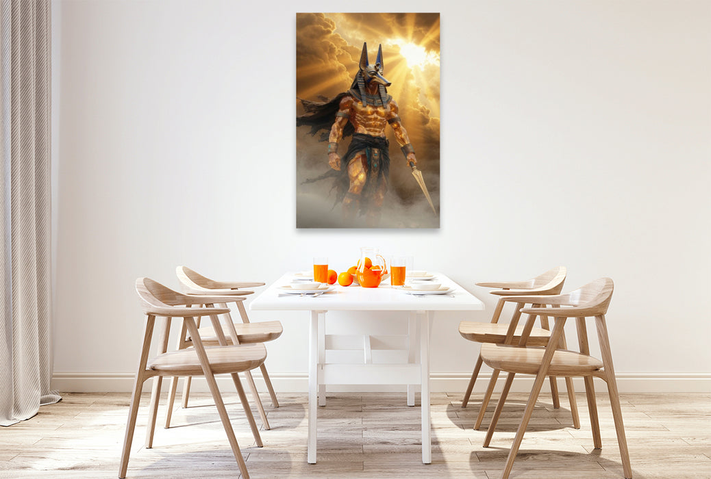 Premium Textil-Leinwand Seth – Gott des Chaos und der Stürme