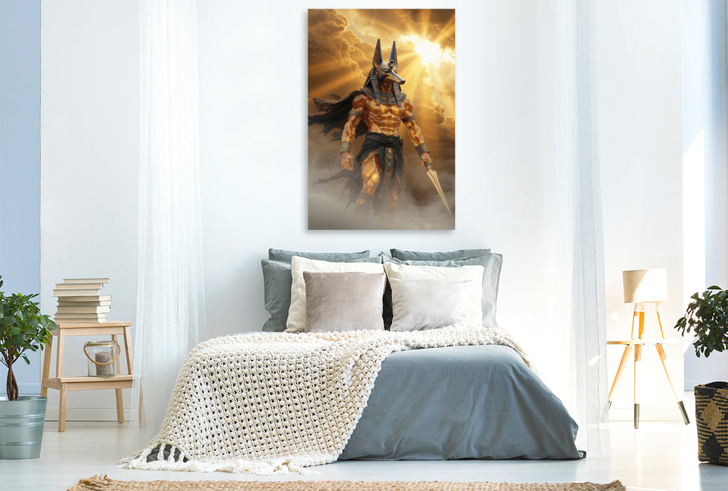 Premium Textil-Leinwand Seth – Gott des Chaos und der Stürme