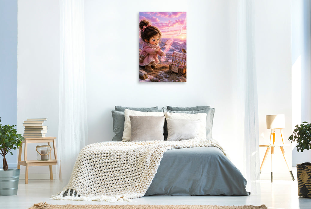Premium Textil-Leinwand Der rosafarbene Zauber