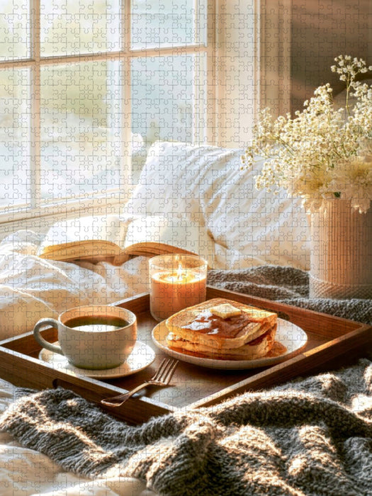 Frühstück im Bett - gibt es etwas Besseres - CALVENDO Foto-Puzzle'