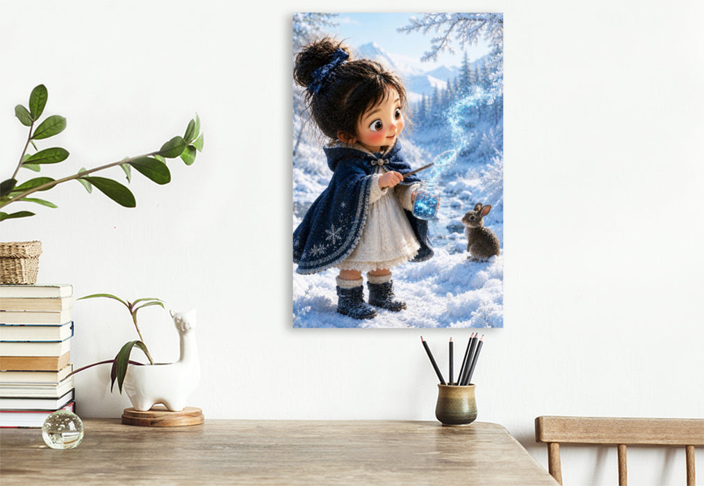 Premium Textil-Leinwand Das Blau des Winters