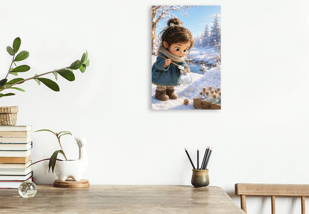 Premium Textil-Leinwand Die Farbe des Frostes