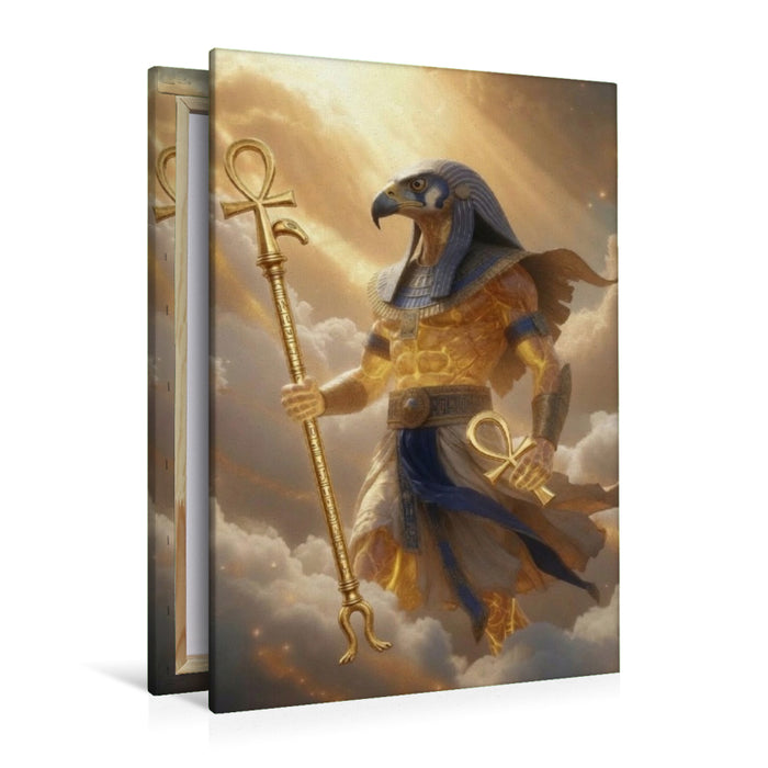 Premium Textil-Leinwand Horus – Gott des Himmels