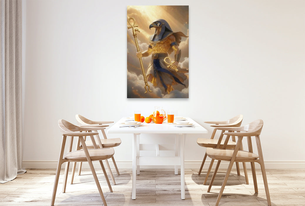 Premium Textil-Leinwand Horus – Gott des Himmels