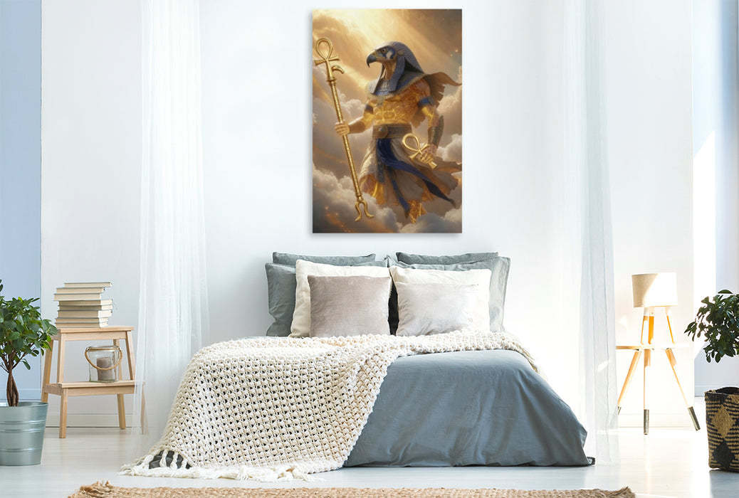 Premium Textil-Leinwand Horus – Gott des Himmels