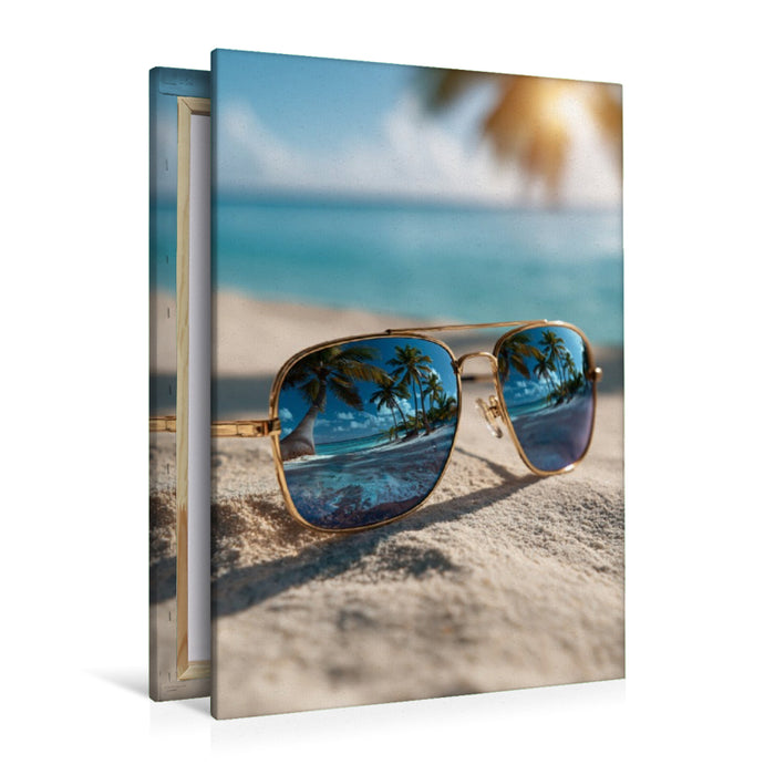 Premium Textil-Leinwand Erste Sonnenstrahlen