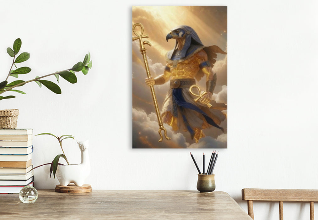 Premium Textil-Leinwand Horus – Gott des Himmels