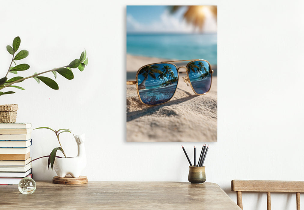 Premium Textil-Leinwand Erste Sonnenstrahlen