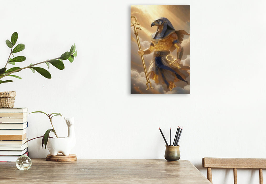 Premium Textil-Leinwand Horus – Gott des Himmels
