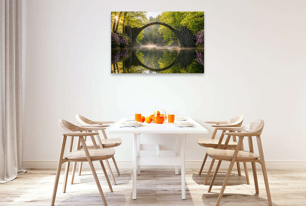 Premium Textil-Leinwand Rokotzbrücke