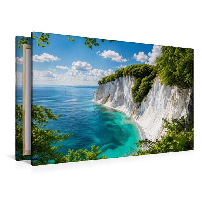 Premium Textil-Leinwand Kreidefelsen Nationalpark Jasmund