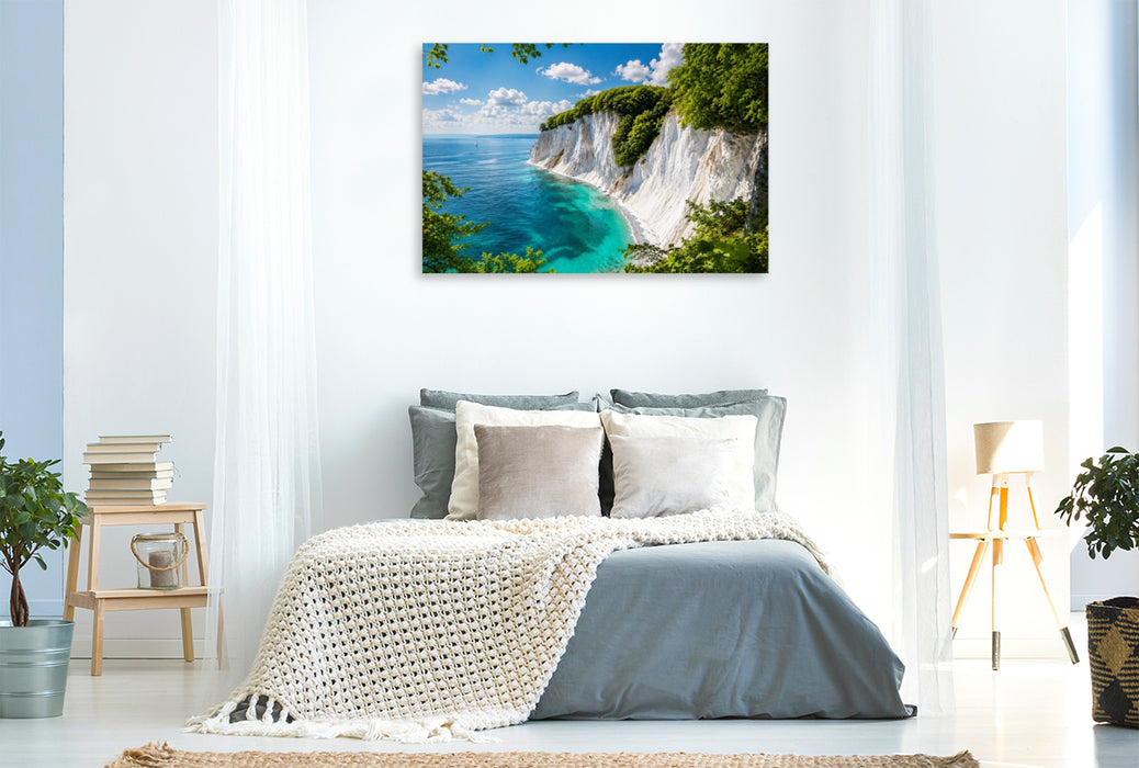 Premium Textil-Leinwand Kreidefelsen Nationalpark Jasmund