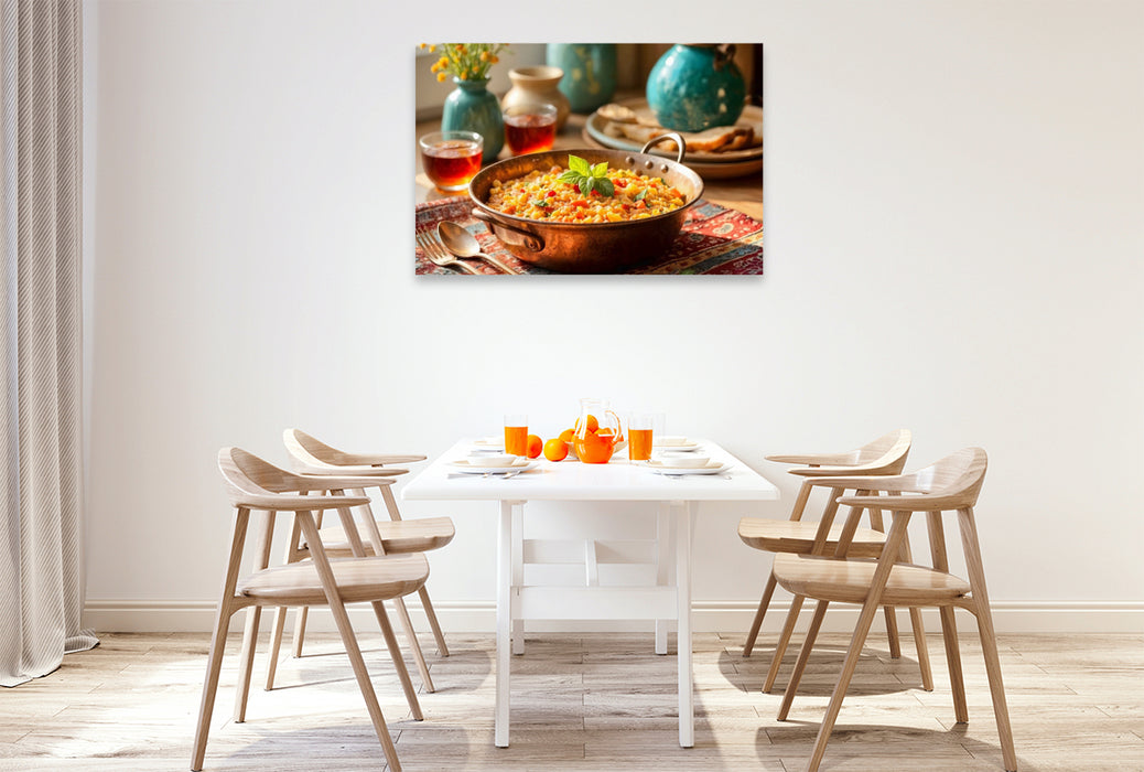 Premium Textil-Leinwand Menemen – Türkisches Frühstücksglück