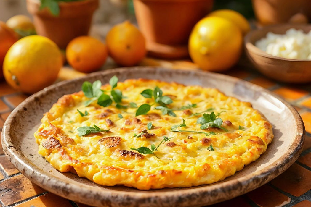 Premium Textil-Leinwand Tortilla Española – Spaniens Goldstück