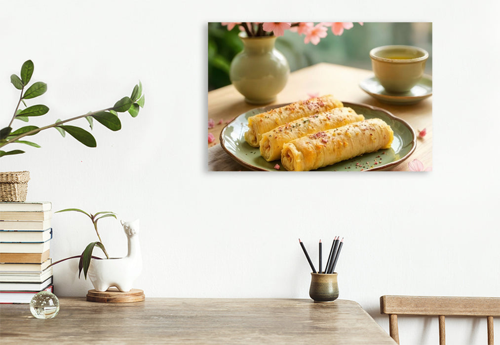 Premium Textil-Leinwand Tamagoyaki – Japanische Perfektion
