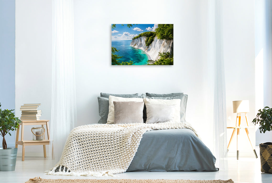 Premium Textil-Leinwand Kreidefelsen Nationalpark Jasmund