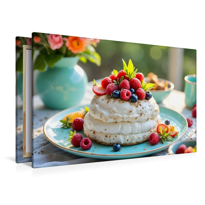 Premium Textil-Leinwand Pavlova – Luftige Eleganz