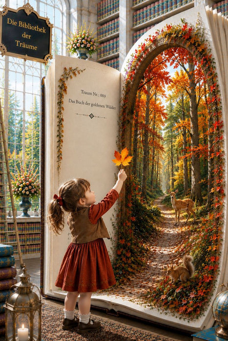 Premium Textil-Leinwand Der Herbstpfad