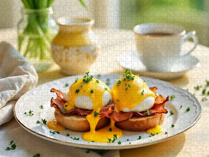 Eggs Benedict – Eleganter Brunchklassiker - CALVENDO Foto-Puzzle'