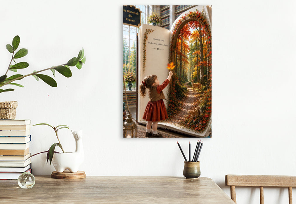 Premium Textil-Leinwand Der Herbstpfad