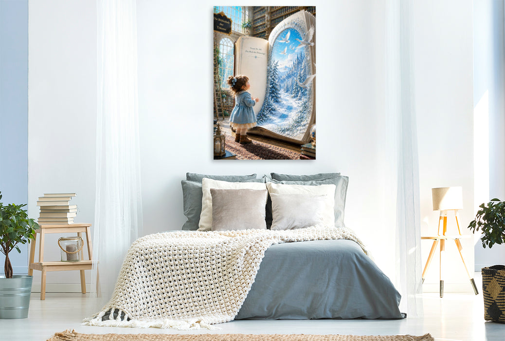 Premium Textil-Leinwand Das erste Wintermärchen