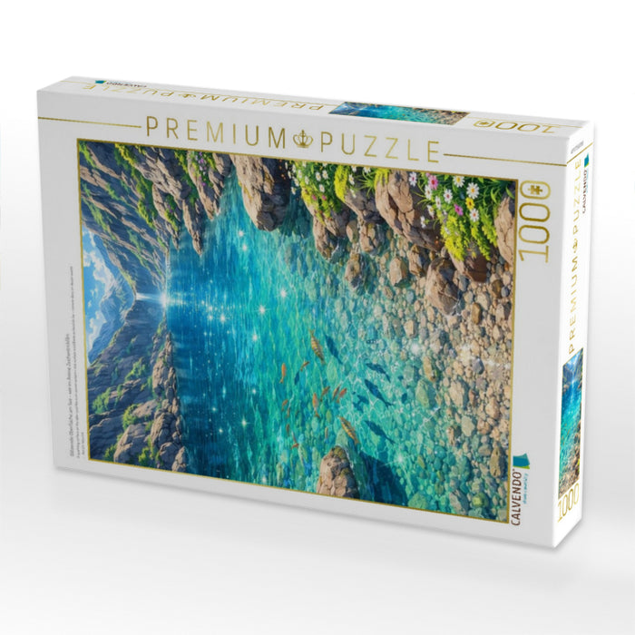 Glitzernde Oberfläche am See - wie im Anime Zeichentrickfilm - CALVENDO Foto-Puzzle'