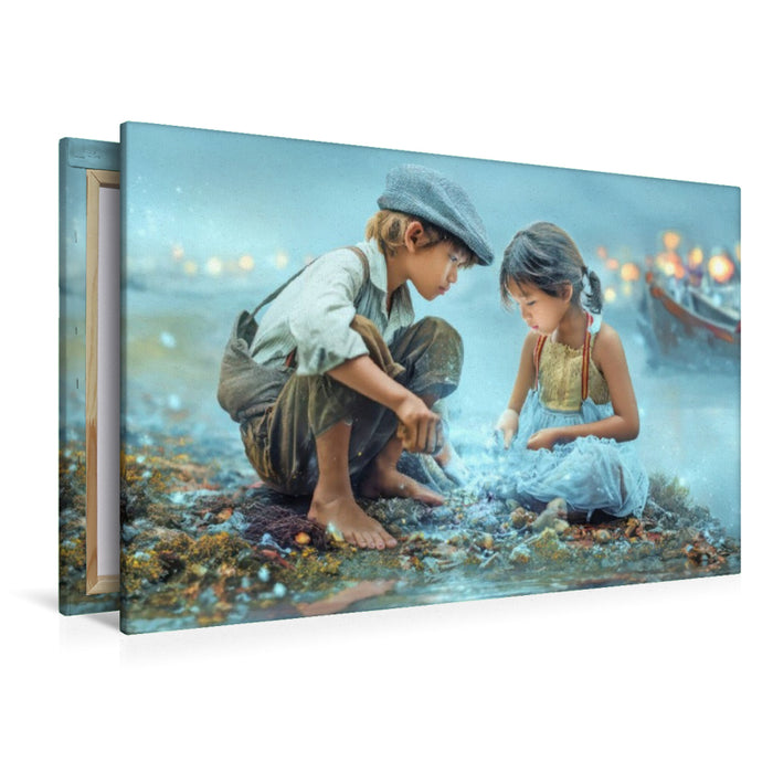 Premium Textil-Leinwand Kindheitserinnerungen