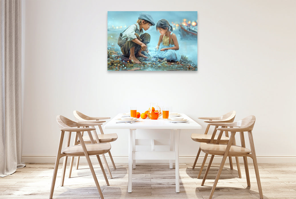 Premium Textil-Leinwand Kindheitserinnerungen
