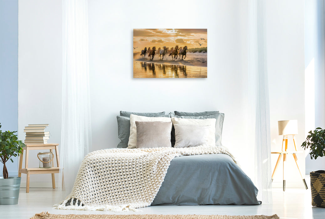 Premium Textil-Leinwand Wo Fell und Flut sich berühren.