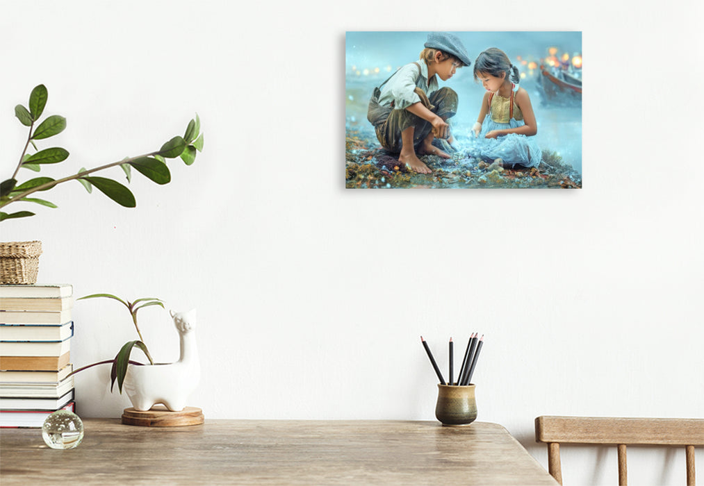 Premium Textil-Leinwand Kindheitserinnerungen