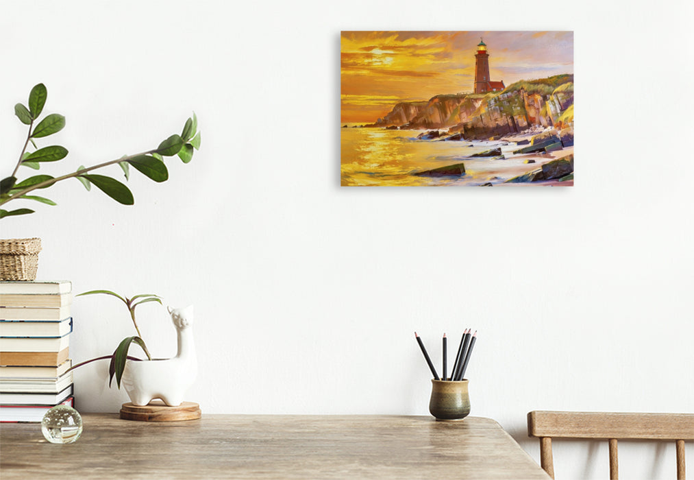 Premium Textil-Leinwand Ein Motiv aus dem Kalender Ostsee-Gemälde