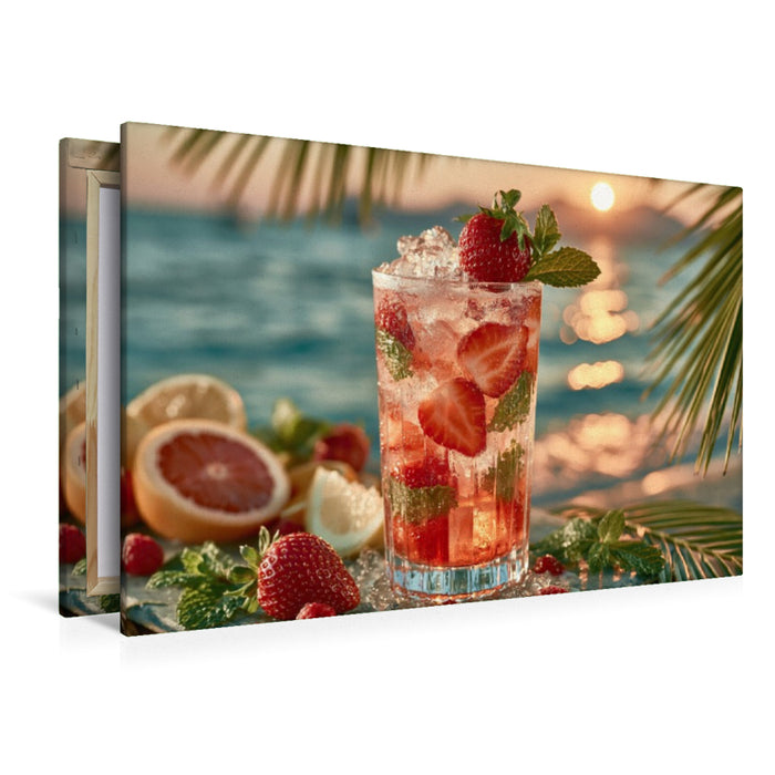 Premium Textil-Leinwand Auf unvergessliche Urlaubstage