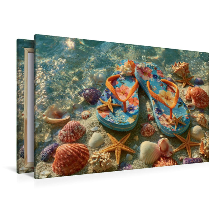 Premium Textil-Leinwand Sehnsucht nach Sonne und Meer