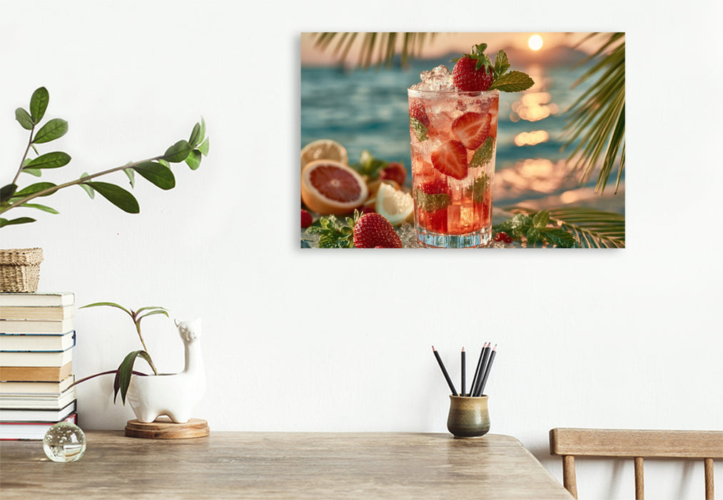 Premium Textil-Leinwand Auf unvergessliche Urlaubstage