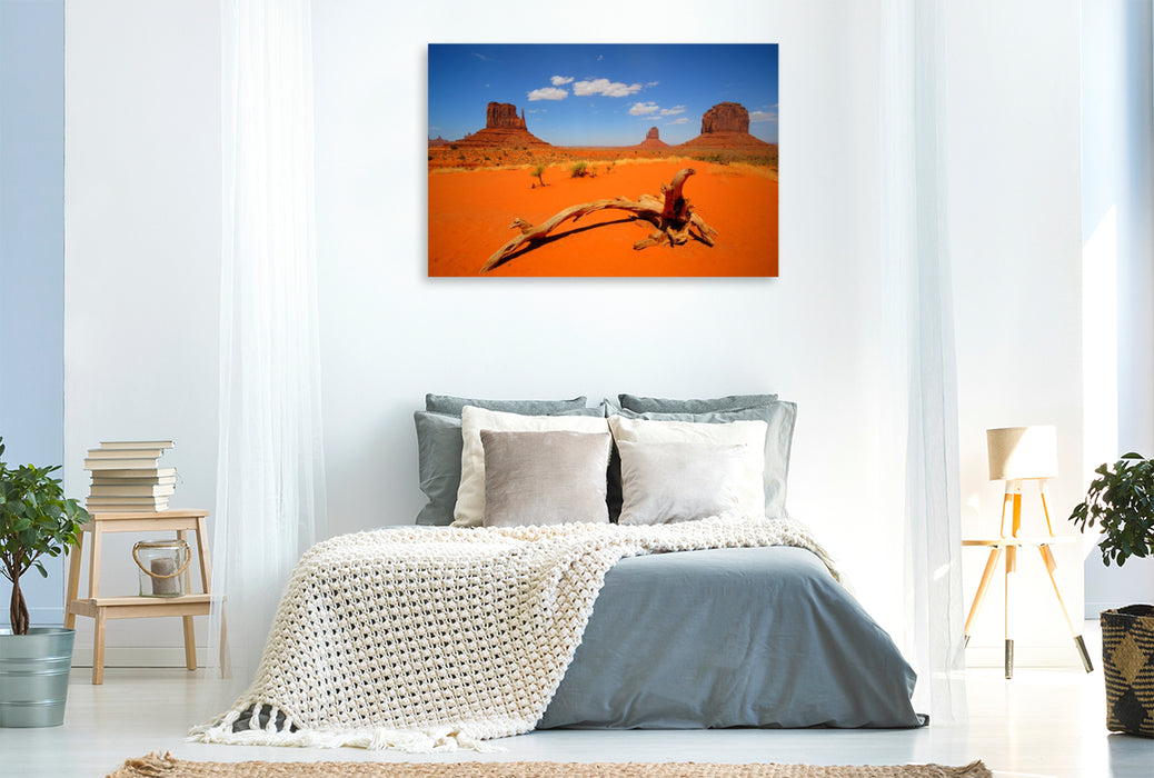 Premium Textil-Leinwand Monument Valley - Arizona / Utah