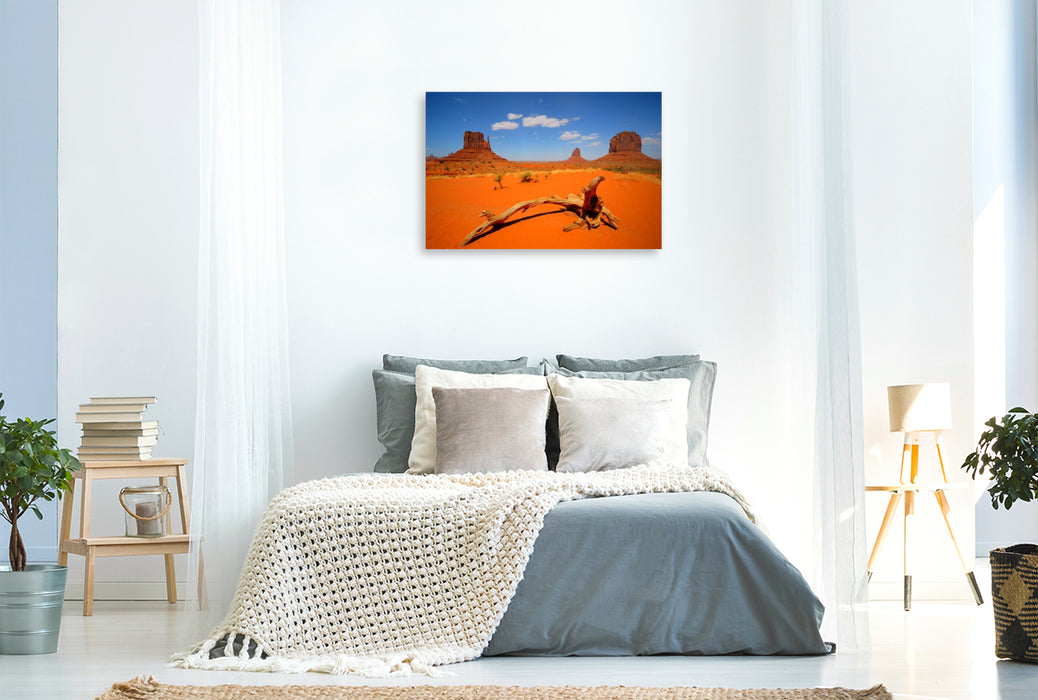 Premium Textil-Leinwand Monument Valley - Arizona / Utah