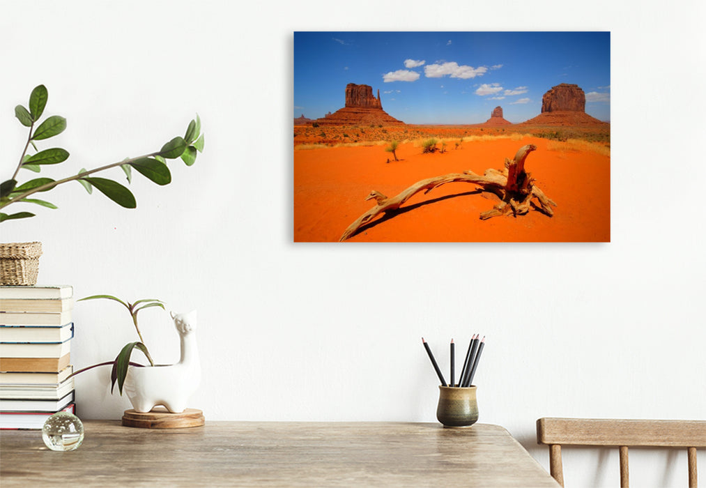 Premium Textil-Leinwand Monument Valley - Arizona / Utah