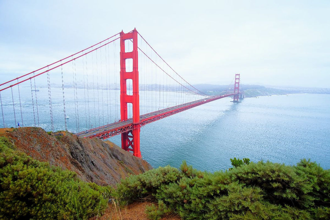 Premium Textil-Leinwand Golden Gate Bridge - Kalifornien