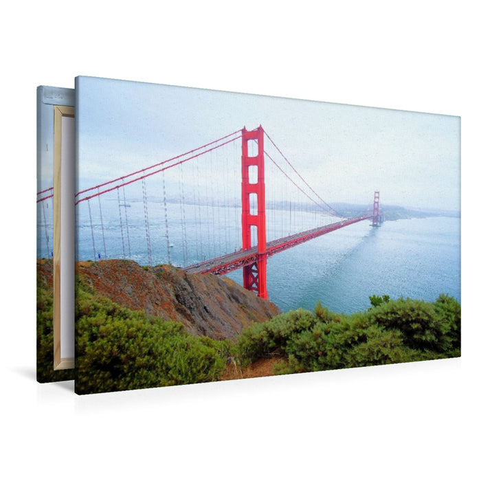 Premium Textil-Leinwand Golden Gate Bridge - Kalifornien