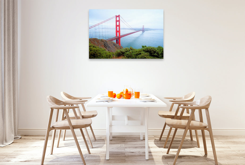 Premium Textil-Leinwand Golden Gate Bridge - Kalifornien
