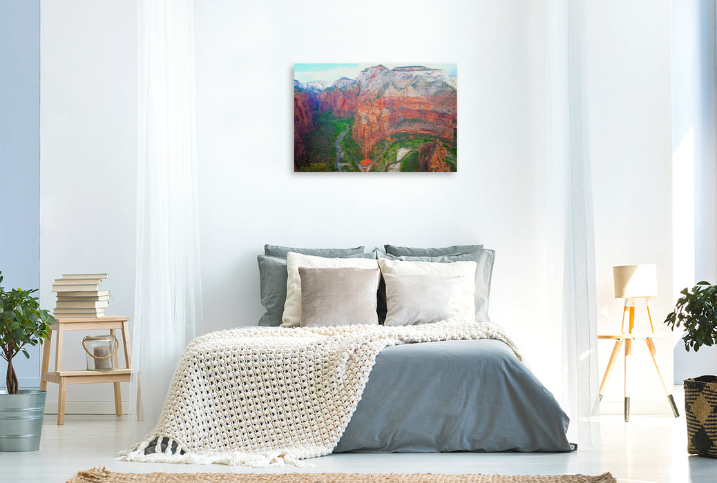 Premium Textil-Leinwand Zion National Park - Utah