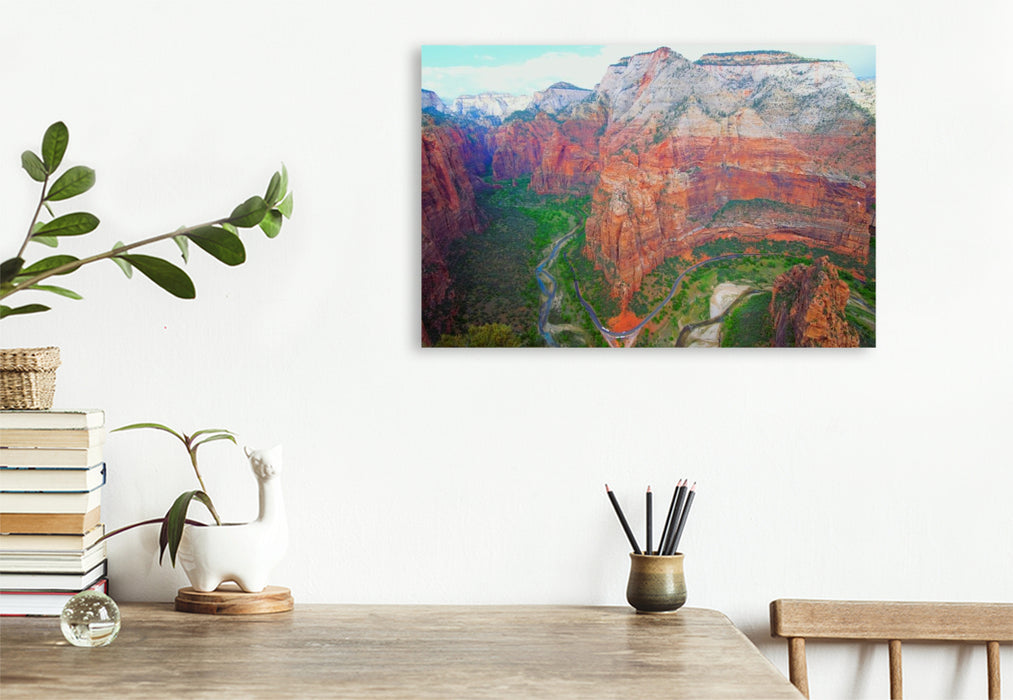Premium Textil-Leinwand Zion National Park - Utah