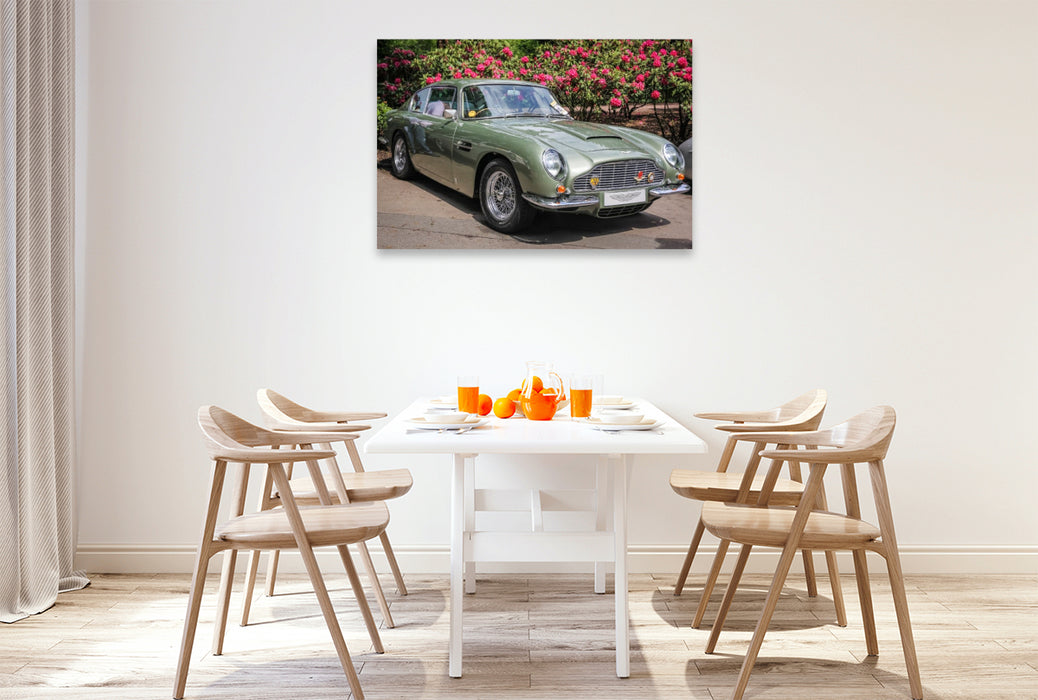 Premium Textil-Leinwand Aston Martin DB5 Coupé (GB, 1963-65)