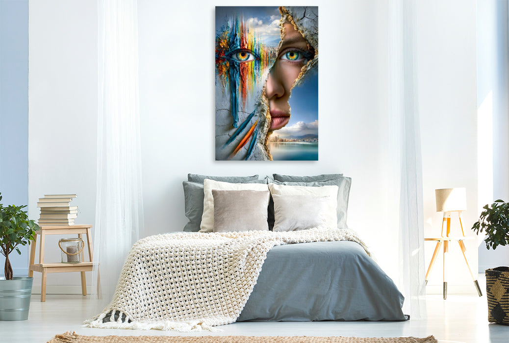 Premium Textil-Leinwand Wo Gedanken Bildern werden