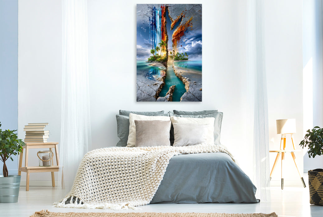 Premium Textil-Leinwand Natur im Aufbruch