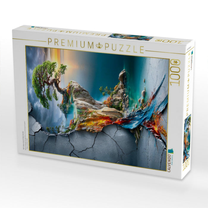 Wo Leben durch Stein bricht - CALVENDO Foto-Puzzle'