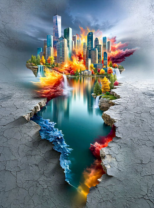 Der Blick durch die Risse der Welt - CALVENDO Foto-Puzzle'